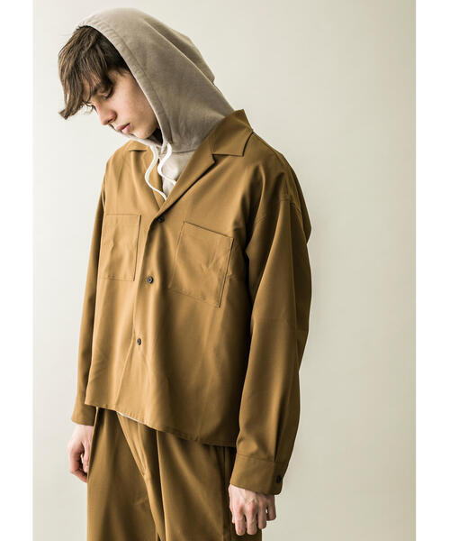 MONKEY TIME（モンキータイム）の「＜monkey time＞ PE/TRO CROPPED OPEN SHIRT/クロップドシャツ（シャツ/ブラウス・メンズ・ダークグリーン/ブラウン・M/S/XL/L）」の12枚目の写真