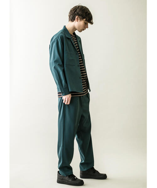 MONKEY TIME（モンキータイム）の「＜monkey time＞ PE/TRO CROPPED OPEN SHIRT/クロップドシャツ（シャツ/ブラウス・メンズ・ダークグリーン/ブラウン・M/S/XL/L）」の4枚目の写真