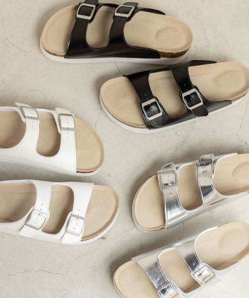 WEGO（ウィゴー）の「WEGO/厚底コンフォートサンダル（サンダル・レディース・ホワイト/ブラック/シルバー・SMALL/MEDIUM/LARGE）」の9枚目の写真