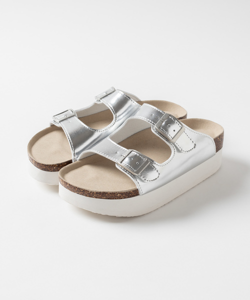 WEGO（ウィゴー）の「WEGO/厚底コンフォートサンダル（サンダル・レディース・ホワイト/ブラック/シルバー・SMALL/MEDIUM/LARGE）」の8枚目の写真