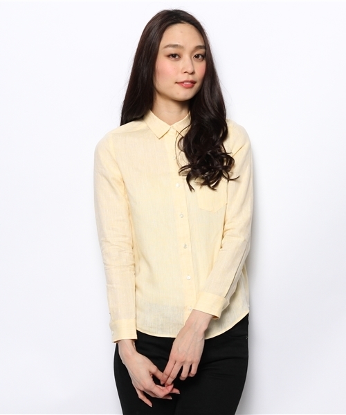 BEAMS LIGHTS Women's（ビームスライツ ウィメンズ）の「BEAMS LIGHTS / フレンチリネンシャツ（シャツ/ブラウス・レディース・ホワイト/ナチュラル/イエロー/サックスブルー・36/38）」の11枚目の写真