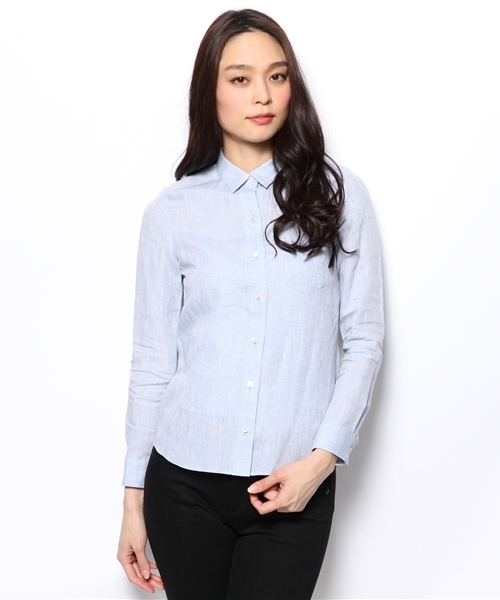 BEAMS LIGHTS Women's（ビームスライツ ウィメンズ）の「BEAMS LIGHTS / フレンチリネンシャツ（シャツ/ブラウス・レディース・ホワイト/ナチュラル/イエロー/サックスブルー・36/38）」の3枚目の写真