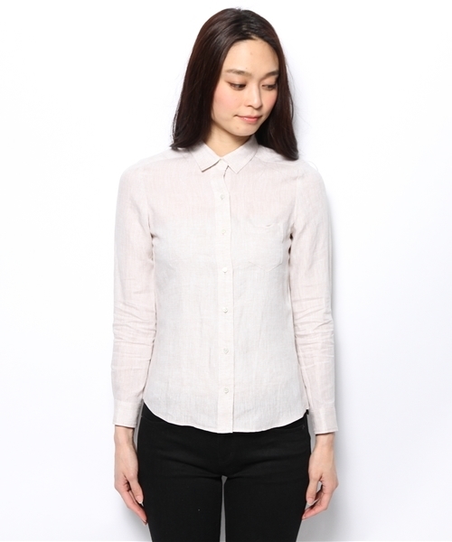 BEAMS LIGHTS Women's（ビームスライツ ウィメンズ）の「BEAMS LIGHTS / フレンチリネンシャツ（シャツ/ブラウス・レディース・ホワイト/ナチュラル/イエロー/サックスブルー・36/38）」の5枚目の写真