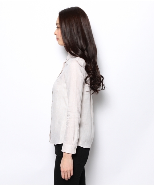 BEAMS LIGHTS Women's（ビームスライツ ウィメンズ）の「BEAMS LIGHTS / フレンチリネンシャツ（シャツ/ブラウス・レディース・ホワイト/ナチュラル/イエロー/サックスブルー・36/38）」の6枚目の写真