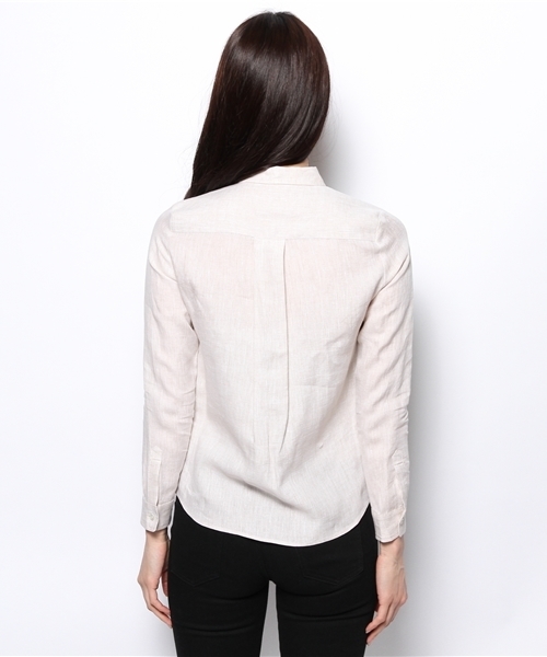 BEAMS LIGHTS Women's（ビームスライツ ウィメンズ）の「BEAMS LIGHTS / フレンチリネンシャツ（シャツ/ブラウス・レディース・ホワイト/ナチュラル/イエロー/サックスブルー・36/38）」の7枚目の写真