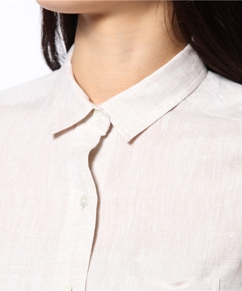 BEAMS LIGHTS Women's（ビームスライツ ウィメンズ）の「BEAMS LIGHTS / フレンチリネンシャツ（シャツ/ブラウス・レディース・ホワイト/ナチュラル/イエロー/サックスブルー・36/38）」の8枚目の写真