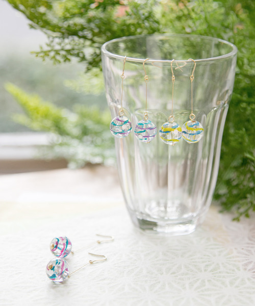 カヤ（カヤ）の「【カヤ】水風船ピアス（ピアス（両耳用）・レディース・パープル/イエロー/ブルー・FREE）」の4枚目の写真