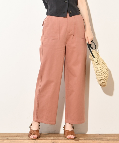 natural couture（ナチュラルクチュール）の「おしゃれカラーチノパンツ（チノパンツ・レディース・アイボリー/ミント/ラベンダー/レンガ・FREE）」の4枚目の写真