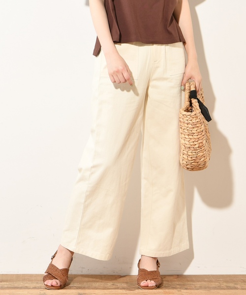 natural couture（ナチュラルクチュール）の「おしゃれカラーチノパンツ（チノパンツ・レディース・アイボリー/ミント/ラベンダー/レンガ・FREE）」の2枚目の写真