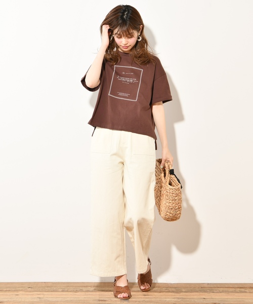 natural couture（ナチュラルクチュール）の「おしゃれカラーチノパンツ（チノパンツ・レディース・アイボリー/ミント/ラベンダー/レンガ・FREE）」の5枚目の写真