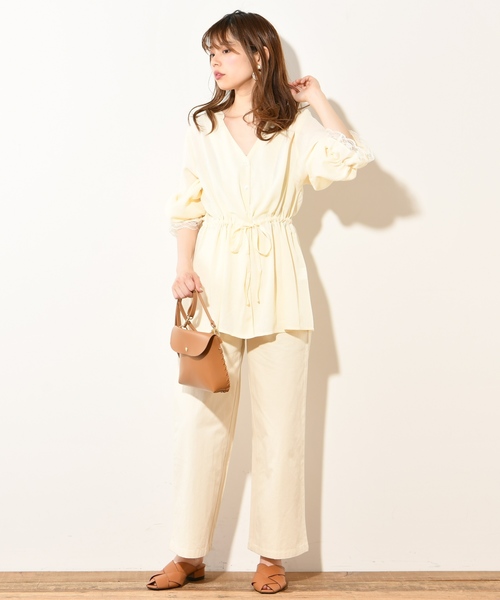 natural couture（ナチュラルクチュール）の「おしゃれカラーチノパンツ（チノパンツ・レディース・アイボリー/ミント/ラベンダー/レンガ・FREE）」の19枚目の写真