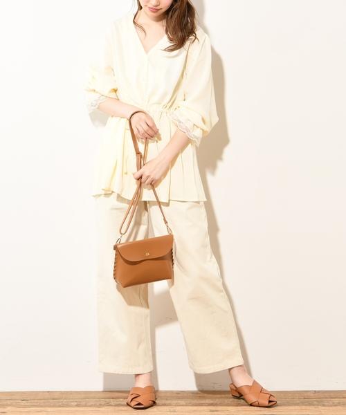 natural couture（ナチュラルクチュール）の「おしゃれカラーチノパンツ（チノパンツ・レディース・アイボリー/ミント/ラベンダー/レンガ・FREE）」の20枚目の写真