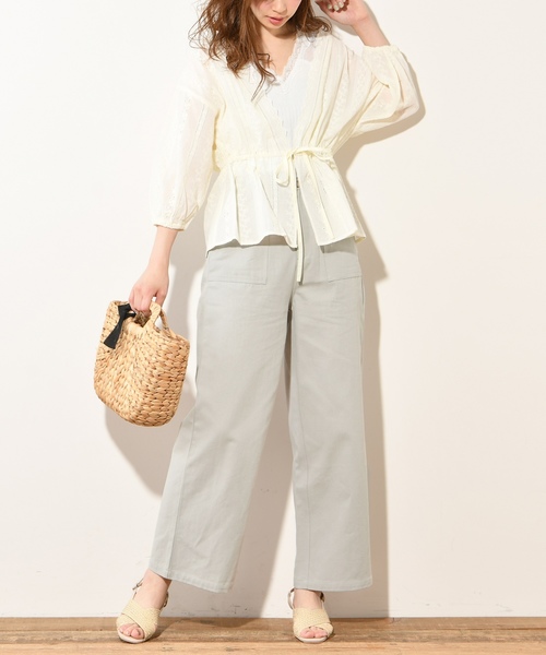 natural couture（ナチュラルクチュール）の「おしゃれカラーチノパンツ（チノパンツ・レディース・アイボリー/ミント/ラベンダー/レンガ・FREE）」の22枚目の写真