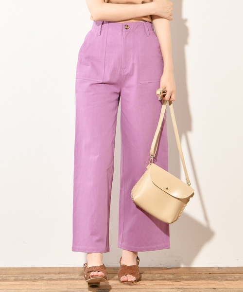 natural couture（ナチュラルクチュール）の「おしゃれカラーチノパンツ（チノパンツ・レディース・アイボリー/ミント/ラベンダー/レンガ・FREE）」の14枚目の写真