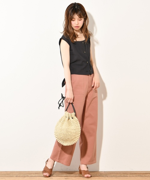 natural couture（ナチュラルクチュール）の「おしゃれカラーチノパンツ（チノパンツ・レディース・アイボリー/ミント/ラベンダー/レンガ・FREE）」の15枚目の写真