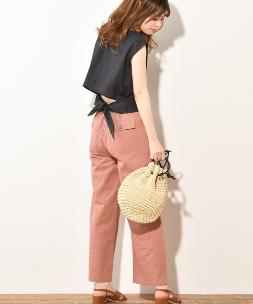 natural couture（ナチュラルクチュール）の「おしゃれカラーチノパンツ（チノパンツ・レディース・アイボリー/ミント/ラベンダー/レンガ・FREE）」の16枚目の写真