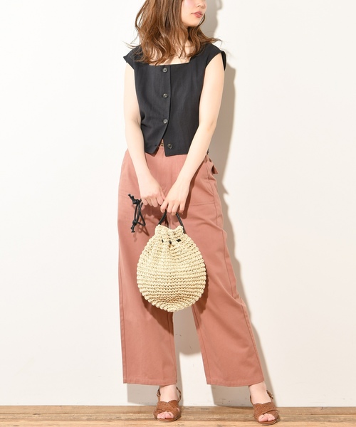 natural couture（ナチュラルクチュール）の「おしゃれカラーチノパンツ（チノパンツ・レディース・アイボリー/ミント/ラベンダー/レンガ・FREE）」の17枚目の写真