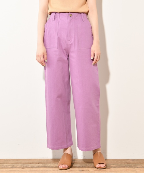 natural couture（ナチュラルクチュール）の「おしゃれカラーチノパンツ（チノパンツ・レディース・アイボリー/ミント/ラベンダー/レンガ・FREE）」の18枚目の写真