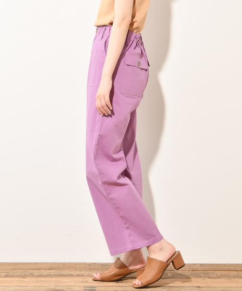 natural couture（ナチュラルクチュール）の「おしゃれカラーチノパンツ（チノパンツ・レディース・アイボリー/ミント/ラベンダー/レンガ・FREE）」の7枚目の写真