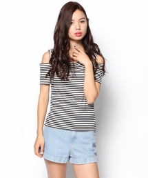 ダブル肩ｱｷTシャツ