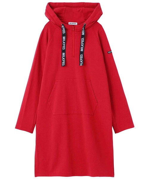 Milkfed ミルクフェド の Jacquard Tape Half Zip Dress ワンピース Wear