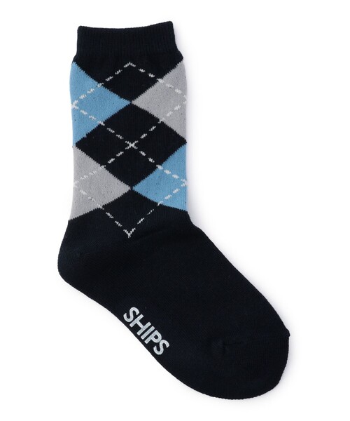 SHIPS（シップス）の「SHIPS KIDS:アーガイル ソックス（ソックス/靴下・キッズ・オフホワイト/ライトグレー/ネイビー・SMALL/MEDIUM/LARGE）」の3枚目の写真