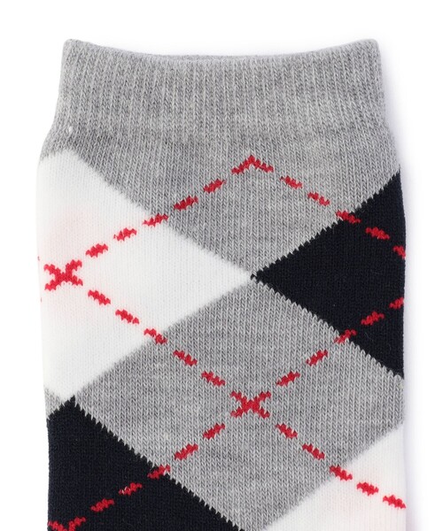 SHIPS（シップス）の「SHIPS KIDS:アーガイル ソックス（ソックス/靴下・キッズ・オフホワイト/ライトグレー/ネイビー・SMALL/MEDIUM/LARGE）」の4枚目の写真