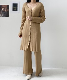 Jewelobe（ジュエローブ）の「(セットアップ）ランダムリブニットカーデ＆パンツ（ワンピース・メンズ）」