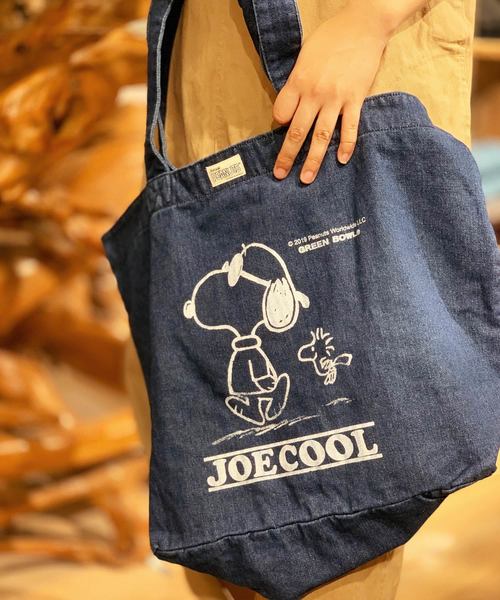 Snoopy Denim Large Tote Bag スヌーピー デニム ラージ トート バッグ トートバッグ Snoopy Old Betty S スヌーピーカケルオールドベティーズ のファッション通販 Zozotown