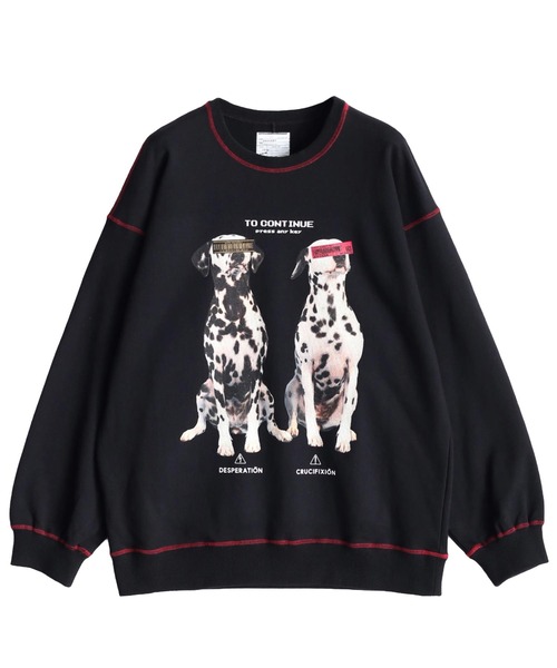 SHAREEF（シャリーフ）の「"DALMATIAN" BIG SWEAT（スウェット・メンズ・ホワイト/ブラック/ダークグリーン/ライム/オレンジ・1/2/3）」の9枚目の写真