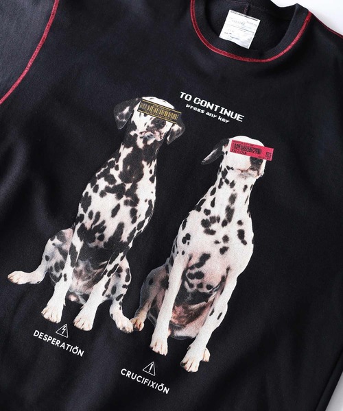 SHAREEF（シャリーフ）の「"DALMATIAN" BIG SWEAT（スウェット・メンズ・ホワイト/ブラック/ダークグリーン/ライム/オレンジ・1/2/3）」の8枚目の写真