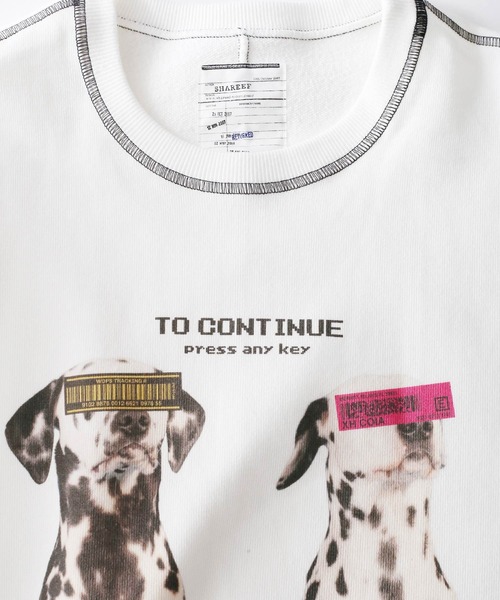 SHAREEF（シャリーフ）の「"DALMATIAN" BIG SWEAT（スウェット・メンズ・ホワイト/ブラック/ダークグリーン/ライム/オレンジ・1/2/3）」の11枚目の写真