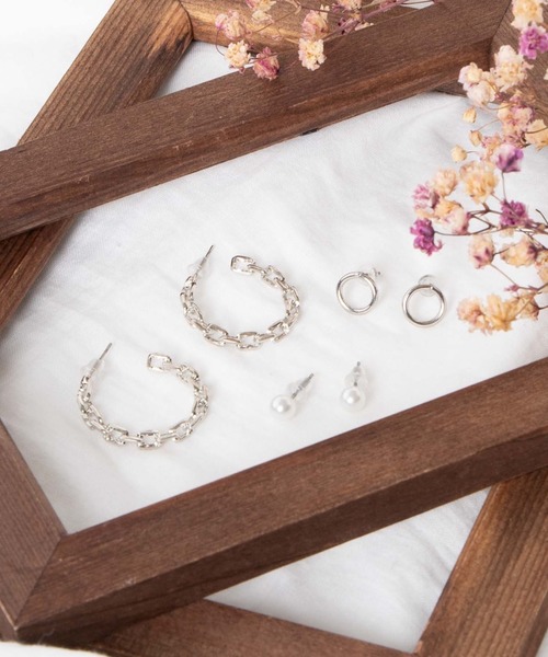 WEGO（ウィゴー）の「WEGO/【6点セット】セットピアス（ピアス（両耳用）・レディース・その他1/その他2/その他3/その他4/その他5/その他6・FREE）」の6枚目の写真