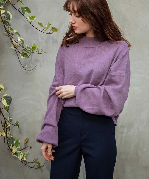 GeeRA(ジーラ)の「袖バルーンハイネックニット(ニット/セーター・レディース・ラベンダー/アイボリー/ブラック・LARGE/X-LARGE/MEDIUM)」の11枚目の写真