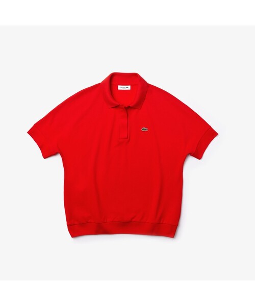 LACOSTE（ラコステ）の「リラックスフィットピケポロシャツ（半袖）（ポロシャツ・レディース・ピンク/ネイビー/ホワイト/レッド/ブラック/クリアレッド/モスグリーン/ロイヤルブルー/ライトイエロー/ライトピンク・M/S/L/XS）」の9枚目の写真