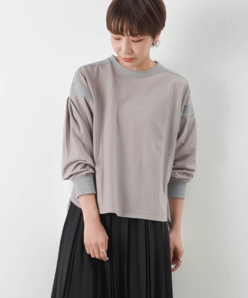 LUCA/LADY LUCK LUCA(ルカ/レディラックルカ)の「LC/LLL リブデザインドッキングカットソー(Tシャツ/カットソー)」|グレー