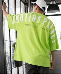 EMOTION PLANET | EMOTION PLANET / バックプリント / ショルダービッグロゴ / フロント ワンポイント Tシャツ(Tシャツ/カットソー)
