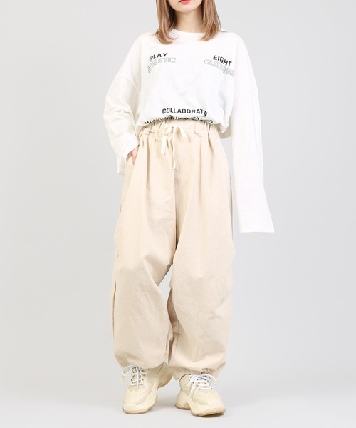 DING（ディング）の「DING/ワイドイージーパンツ（その他パンツ・レディース・カーキ/ベージュ/ブラック・FREE）」の14枚目の写真