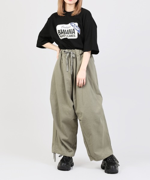 DING（ディング）の「DING/ワイドイージーパンツ（その他パンツ・レディース・カーキ/ベージュ/ブラック・FREE）」の12枚目の写真