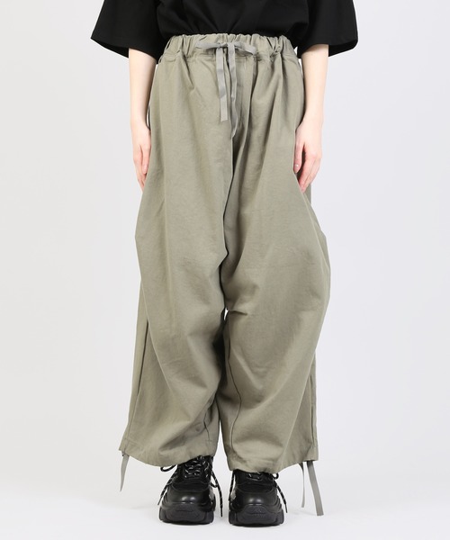 DING（ディング）の「DING/ワイドイージーパンツ（その他パンツ・レディース・カーキ/ベージュ/ブラック・FREE）」の10枚目の写真