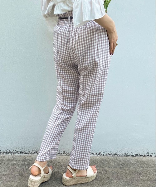 apres jour（アプレジュール）の「ギンガムテーパードパンツ【ZOZOTOWN限定アイテム】（その他パンツ・レディース・ブラック/その他・フリー）」の7枚目の写真
