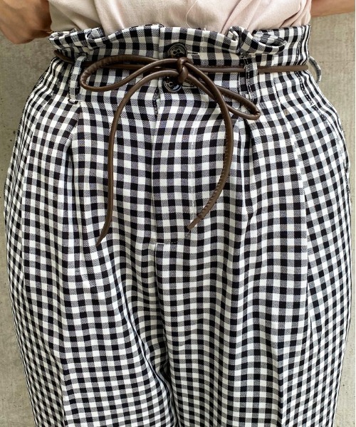 apres jour（アプレジュール）の「ギンガムテーパードパンツ【ZOZOTOWN限定アイテム】（その他パンツ・レディース・ブラック/その他・フリー）」の9枚目の写真
