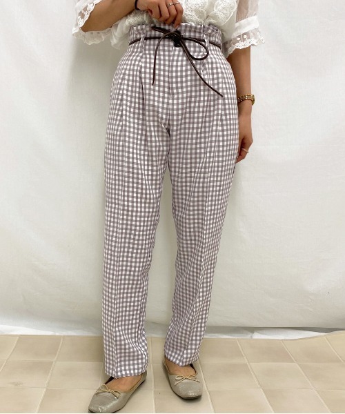 apres jour（アプレジュール）の「ギンガムテーパードパンツ【ZOZOTOWN限定アイテム】（その他パンツ・レディース・ブラック/その他・フリー）」の12枚目の写真