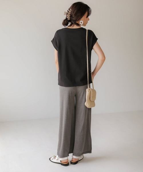 Bab(バブ)の「【WEB限定】とろみカットワイドリラックスパンツ(その他パンツ・レディース・ベージュ/チャコールグレー/グレー/ブラック・FREE)」の10枚目の写真