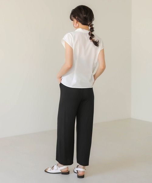 Bab(バブ)の「【WEB限定】とろみカットワイドリラックスパンツ(その他パンツ・レディース・ベージュ/チャコールグレー/グレー/ブラック・FREE)」の19枚目の写真