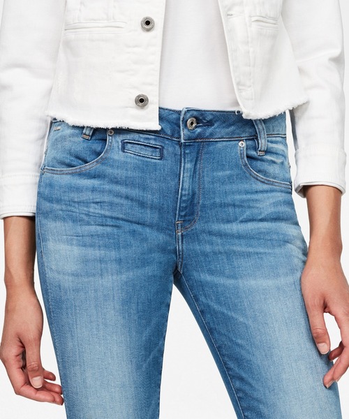 G-STAR(ジースター)の「D-Staq 5-Pocket Mid waist Skinny Jeans(デニムパンツ・レディース・インディゴブルー・23/30/27/30/24/30/26/30)」の6枚目の写真