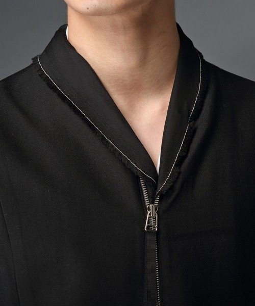 ROCK STE（ロクステ）の「noirer(ノイア) ショールカラー ウールブルゾン（MA-1・メンズ・ブラック・M/L）」の10枚目の写真