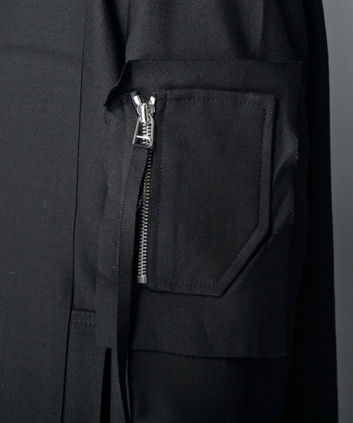 ROCK STE（ロクステ）の「noirer(ノイア) ショールカラー ウールブルゾン（MA-1・メンズ・ブラック・M/L）」の15枚目の写真