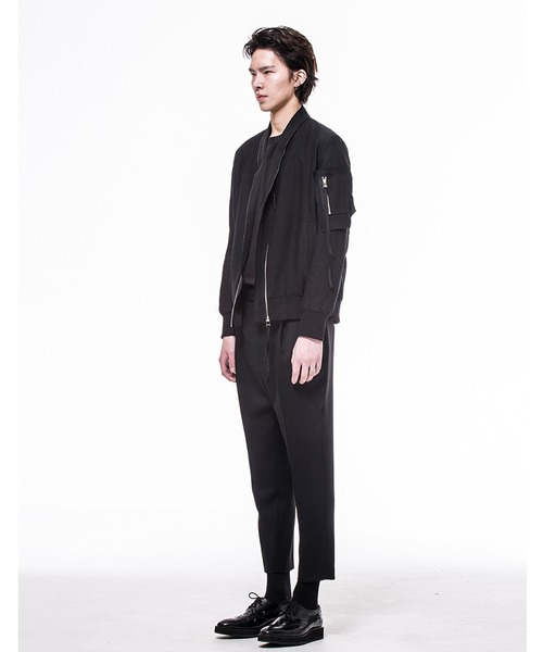 ROCK STE（ロクステ）の「noirer(ノイア) ショールカラー ウールブルゾン（MA-1・メンズ・ブラック・M/L）」の4枚目の写真