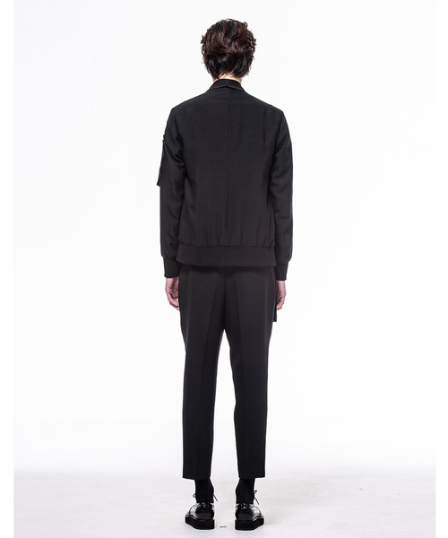 ROCK STE（ロクステ）の「noirer(ノイア) ショールカラー ウールブルゾン（MA-1・メンズ・ブラック・M/L）」の5枚目の写真